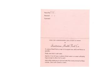 Sanitarium card inner