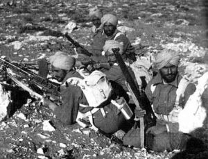 Sikh soldiers from the Indian army